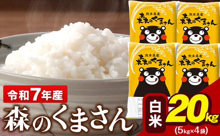 令和7年産 森のくまさん 20kg 白米  米 大容量