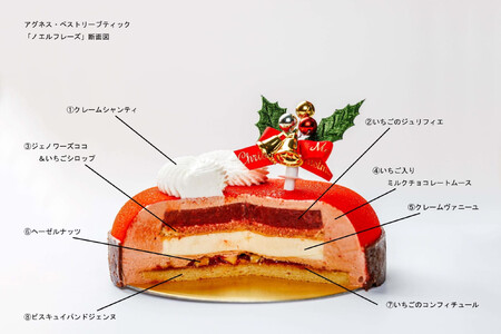 【数量限定】クリスマスケーキノエルフレーズ 5号 (15cm） 2025