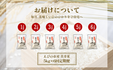 【令和7年度】【6回定期便】限定品 えびの産 ヒノヒカリ 真幸米(まさきまい) 5kg×6ヶ月 合計30kg 定期便 米 ひのひかり お米 精米 白米 宮崎県産 九州産 送料無料 こめ おにぎり お弁