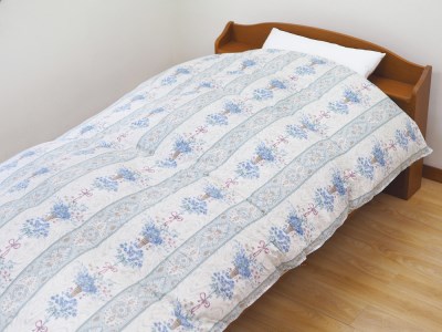 羽毛布団 [シングル] ブルー 本掛けふとん ホワイトダック ダウン93% 1.3kg入 ココ BL [1911]