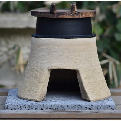 ふるさと納税 四日市市 三重県四日市市　コヘッツイHAJIME 1合 鋳物釜・土色・ラフ【申し込み受付後生産品】