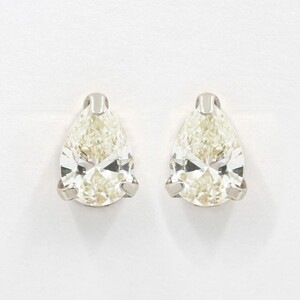 甲府市発 一粒ピアス pt900 ペアシェイプカット [1c-2178-1PT]