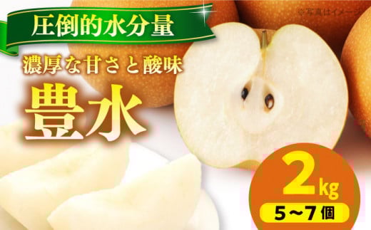 【先行予約】【9月上旬から順次発送】特選 豊水 梨2kg（5個から7個入り） 愛媛県大洲市/幸野観光なし園 [AGBD005] 梨 なし ナシ 果物 フルーツ