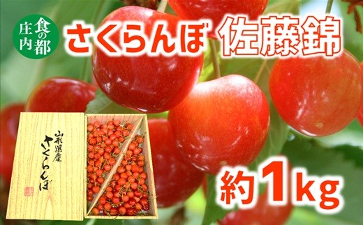 【令和8年産】食の都庄内 さくらんぼ佐藤錦 約1kg※2026年6月中旬頃より発送開始予定