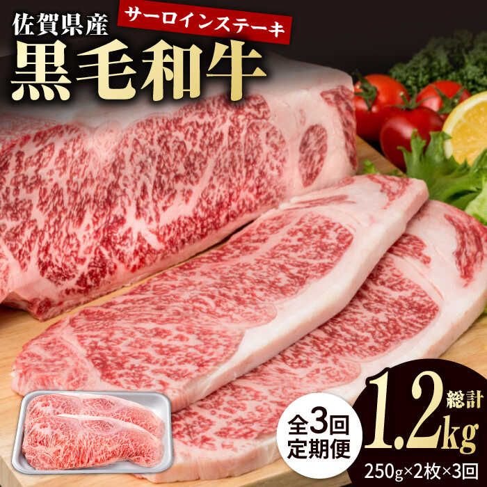 【ふるさと納税】【3回定期便】佐賀県産 黒毛和牛 贅沢 サーロイン ステーキ 200g×2枚（計400g）【株式会社いろは精肉店】佐賀産和牛 ステーキ肉 お肉 肉 牛肉 冷凍 和牛 国産 人気 おすすめ [IAG099]