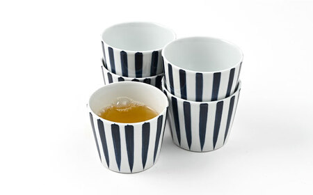 【波佐見焼】 和福 マルチカップ 十草（とくさ） 5個セット そば猪口 オリジナル 縁起もの【福田陶器店】[PA389]