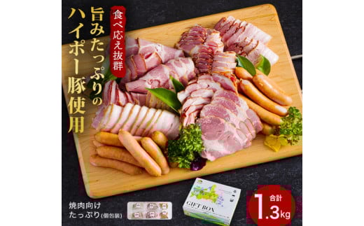 豚肉 ハム・ベーコン・ソーセージ詰め合わせ 1.3kg | 携帯の電波も届かない環境で育った旨みたっぷりのハイポー豚 詰め合わせ 豚 肉 お肉 ※配送不可:離島