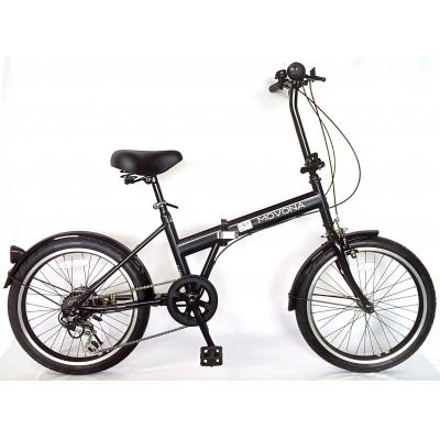 ふるさと納税 四日市市 パンクしないオリタタミ自転車6段変速　20型　ブラック