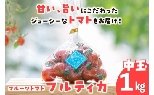 フルーツトマト　中玉フルティカ1kg│よこた農園 フルティカ 野菜 トマト 新鮮野菜 太陽の恵み 中玉トマト トマト料理 愛知県産 フルーツとまと 甘いトマト お取り寄せ グルメ 常滑市