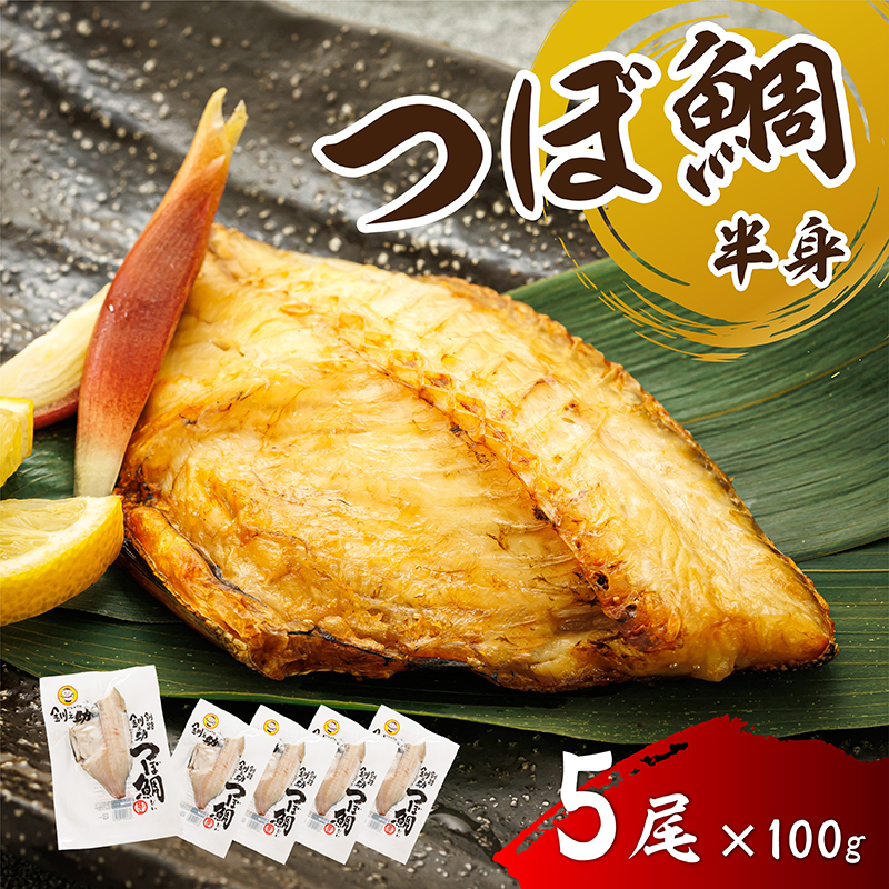 干物界の最高級魚 厳選した つぼ鯛 半身（100g×5尾）｜ ツボダイ ツボ鯛 一夜干し 干物 ひもの つぼだい 無添加 小分け 個包装 白身魚 冷凍 す 北海道 釧路町 釧路超 特産品