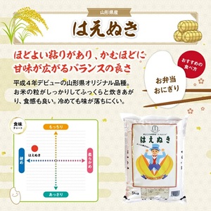 SB0795　令和7年産【精米】はえぬき　5kg×1袋 AB
