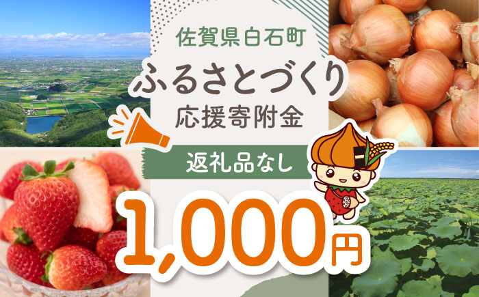 
            【返礼品なし】佐賀県白石町 ふるさとづくり応援寄附金（1,000円分） [IZY003]
          