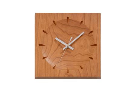 No.226 【家具蔵】 時計　ソアレ角（大）　チェリー材