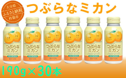 つぶらなミカン 30本 190g ／ つぶらな つぶらなミカン ジュース 清涼飲料水 人気 子供 おすすめ 果汁飲料 ご当地ジュース ミカン 飲料 30本 詰めあわせ ギフト プレゼント セット 贈答 家庭用 JAフーズおおいた ＜131-103_6＞