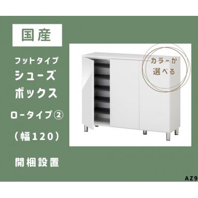 ふるさと納税 宍粟市 フットタイプ国産シューズボックス(ロータイプ・2)※開梱設置　AZ9　