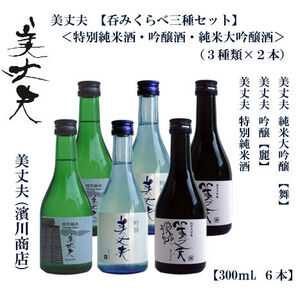 美丈夫３種飲み比べ 300ml ６本 / 高知 地酒 日本酒 酒【近藤酒店】 [ATAB201]