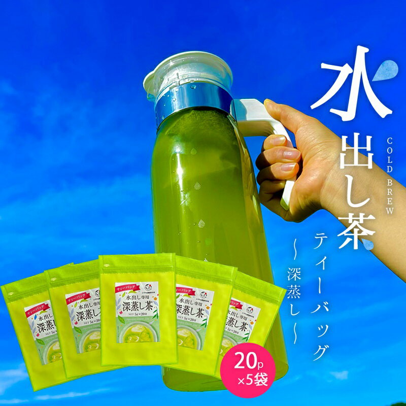 【ふるさと納税】 水出し 専用 深蒸し茶 ティーバッグ 5g × 20パック 5袋 深蒸し茶 お茶 茶 国産 健康 家庭用 丸新柴本製茶 静岡県 牧之原市