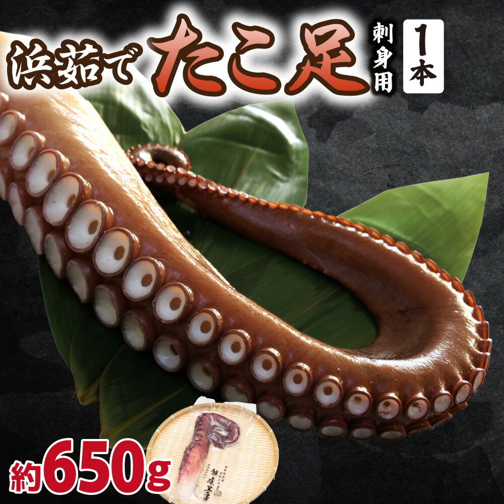 【ふるさと納税】浜茹で タコ足刺身用 650g前後1本×1パック ミョウバン不使用【配送不可地域：離島・沖縄県】