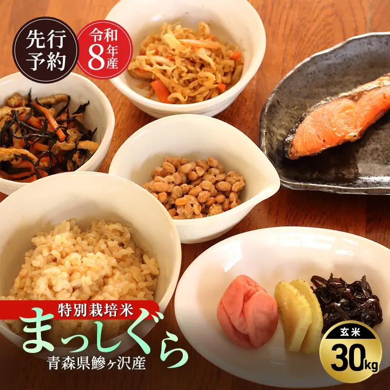 まっしぐら 特別栽培米 玄米 青森県産 まっしぐら【30kg】【先行予約】