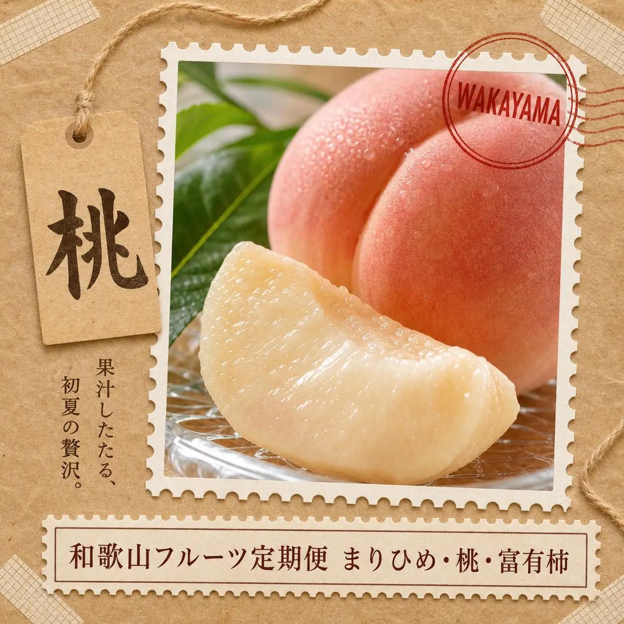 定期便【全3回/2～3・7・11月】紀州和歌山産旬のフルーツ定期便 (いちご・桃・富有柿)  / フルーツ定期便 果物定期便 定期便 くだもの フルーツ 柑橘 和歌山 苺 桃 柿【tkb373】