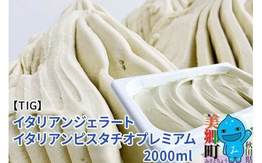 ジェラテリア TiG（ティグ）イタリアンジェラート 無着色・無香料 イタリアンピスタチオプレミアム 2000ml（2L）