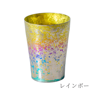 チタン二重タンブラー 鈦虹 和み (レインボー) 250ml