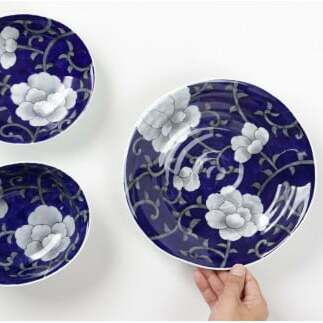 有田焼 泰山 牡丹唐草 なぶり大皿・鉢・中皿 3点セット 食器 うつわ 器 大皿 中皿 鉢 華やか 大皿 A110-49_イメージ2