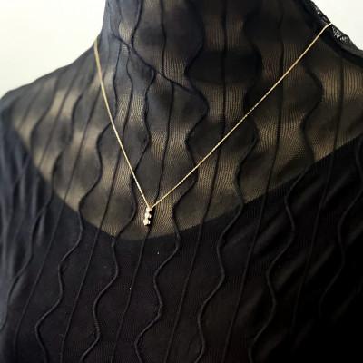 ふるさと納税 大津市 【18金 ラボダイヤネックレス 0.313ct】50cm トリロジーペンダント 大人のアクセ K18 |  | 01