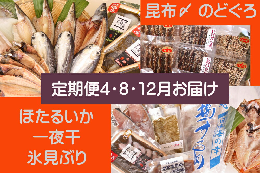 【ふるさと納税】【年3回定期便】氷見の味を食べつくす！＜氷見鰤・昆布〆刺身・蛍いか・のどぐろ入＞ 富山県 氷見市 干物 詰め合わせ 魚介類