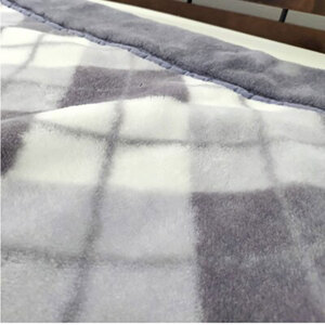 ＜ロング＞吸湿発熱ボリューム2枚合せ毛布 140×220cm グレー1枚 JM-2203L-GY