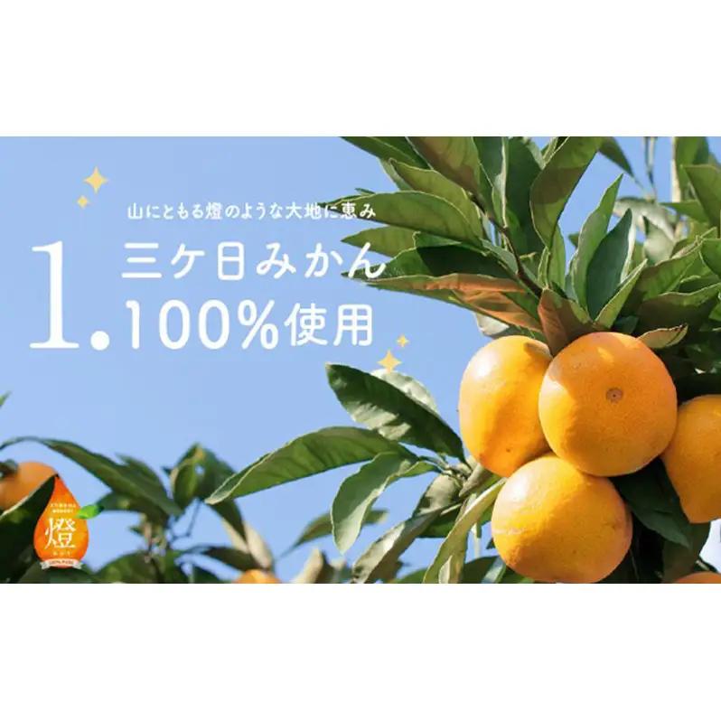 三ヶ日みかん生搾りジュース燈（あかり）【180ml×12本入】 みかん ジュース 濃厚 三ヶ日みかん青島 生搾り 100%ジュース 静岡 浜松市