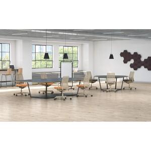 Mmc5_コクヨチェアー　モネット(ダークグレージュ)／クッション・ベージュ／フローリング用（Vキャスター）　／在宅ワーク・テレワークにお勧めの椅子