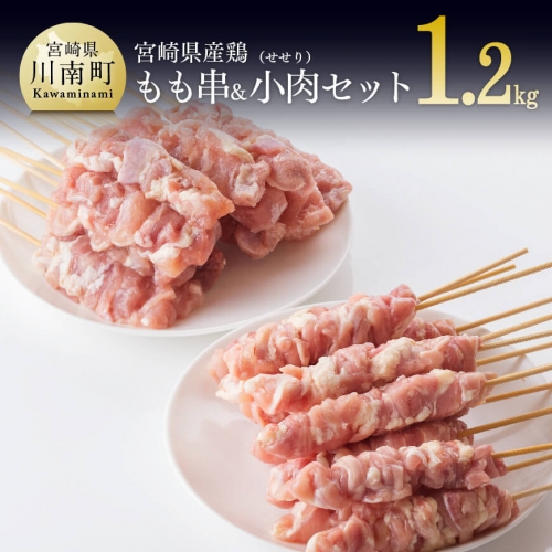 宮崎県産鶏 焼き鳥 小肉（セセリ）串 と もも串 セット 合計30本 【 肉 鶏肉 肉加工品 惣菜 やきとり 】 宮崎県川南町