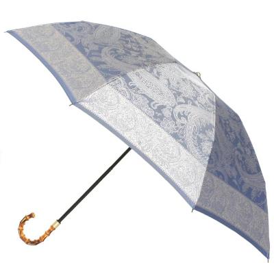 ふるさと納税 富士河口湖町 槙田商店【晴雨兼用 折りたたみ傘】kirie ペイズリー:ミステリアスブルー |  | 01