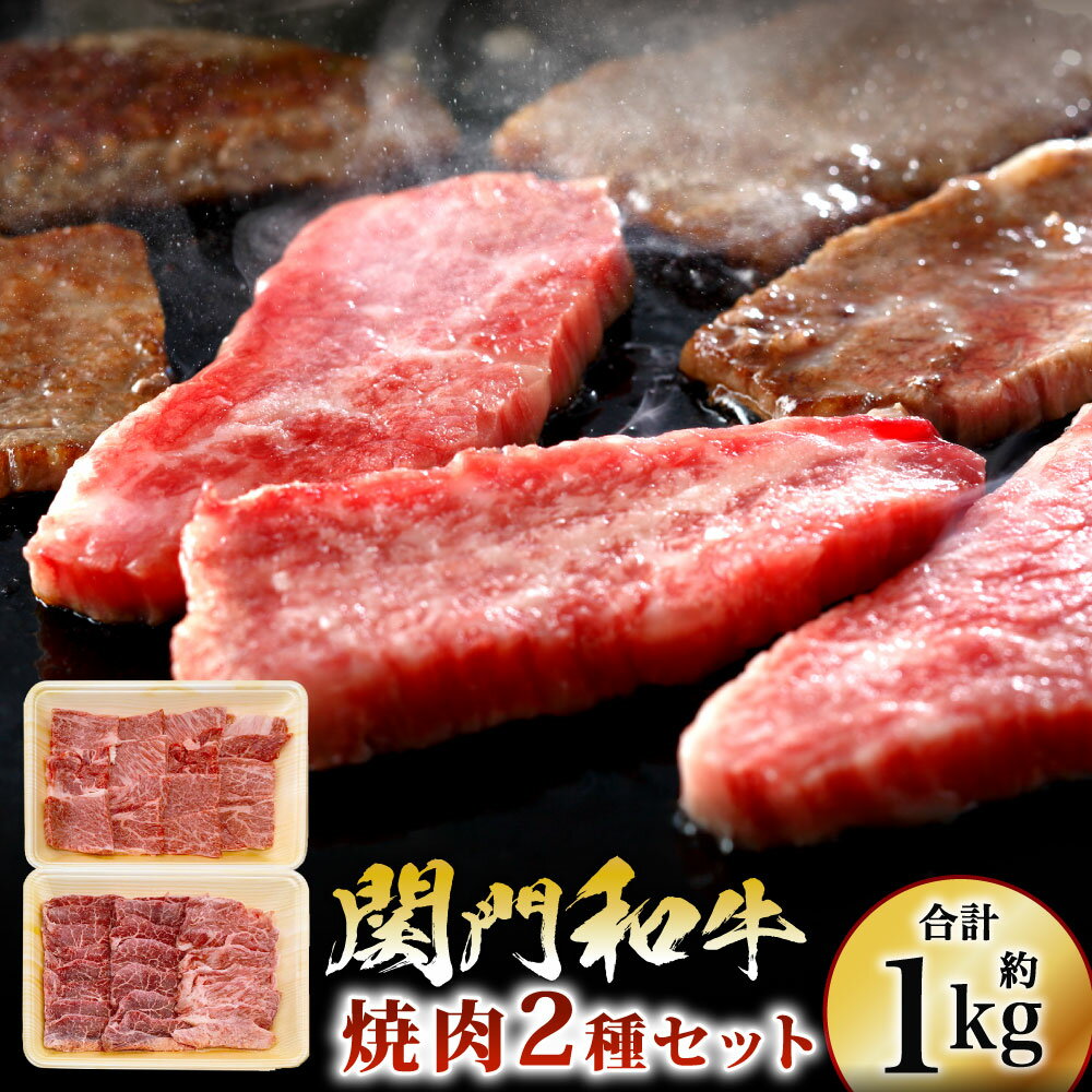 【ふるさと納税】関門和牛 焼肉 セット 計約1kg 2種類 肩ロースまたはバラ 牛モモまたはカタ 食べ比べ 詰合せ 牛肉 お肉 国産牛 牛ロース 牛バラ 牛カタ 焼肉 焼き肉 BBQ 冷凍 国産 福岡県産 北九州市