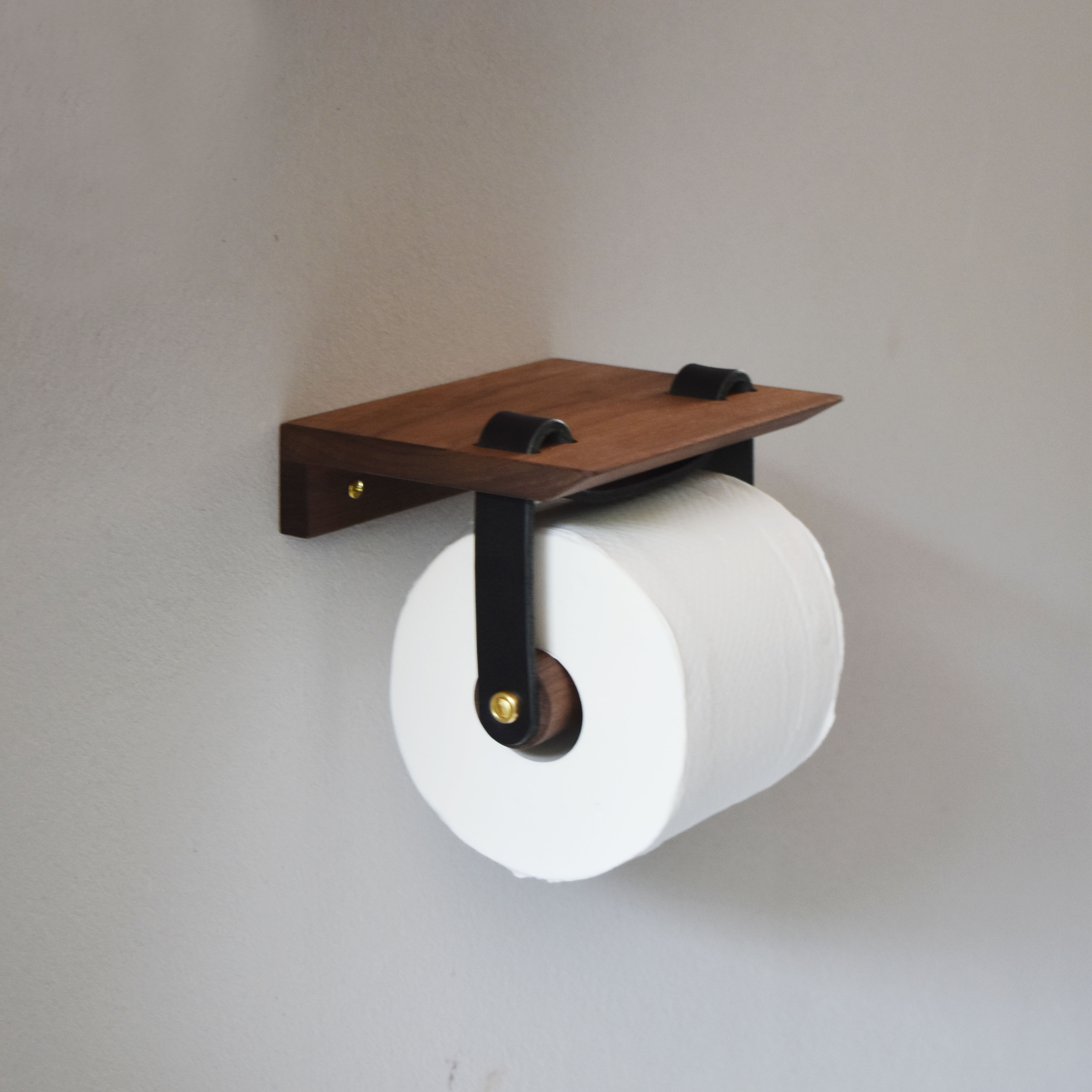 Teha’amana Toilet paper holder テハマナ トイレットペーパーホルダー ウォールナット ブラック 革 皮 雑貨 おしゃれ レザー 本革 こだわりの逸品 地域特産品 ギフト