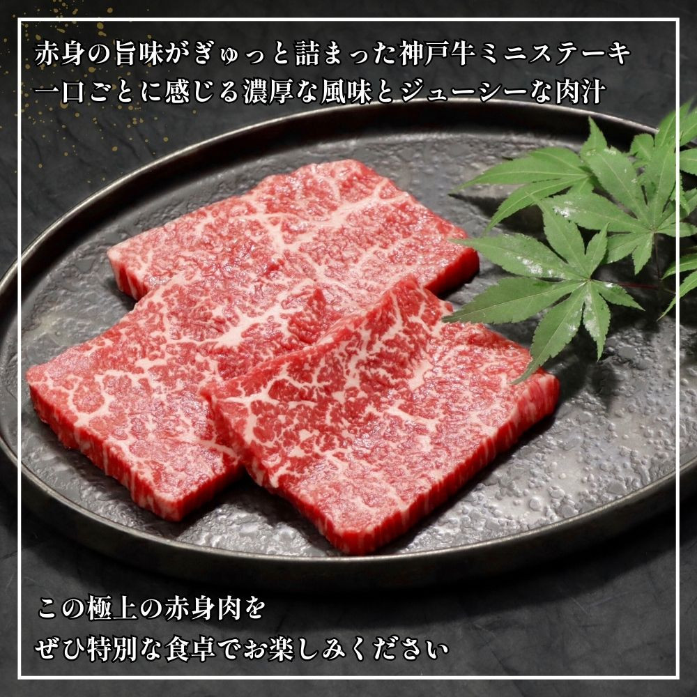 【ふるさと納税】【肉の天園】神戸牛 ミニステーキ (5枚入) 300g SA05