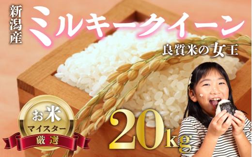 新米 ミルキークイーン 20kg お米 米 白米 こめ しんまい 令和6年産 ご飯 備蓄 贈答 コメ 新潟産 新潟県 新潟米 新潟 新発田 斗伸