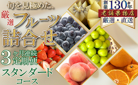 フルーツ詰合せ 厳選 スタンダード 旬 フルーツ詰合せ【3ヶ月連続定期便】