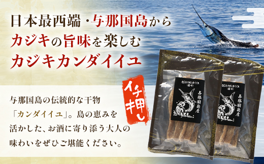 与那国島産 カジキのカンダイイユ塩味（70g）×5個 G016 │沖縄県 与那国町 与那国島 カジキ 魚 干物 乾物 カンダイイユ おつまみ 酒のお供 旅のお供 おやつ 珍味