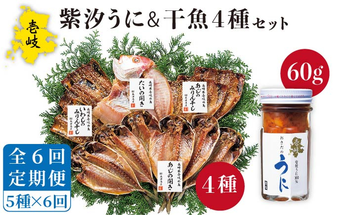 
            【全6回定期便】紫うに・干魚セット    ウニ うに 干物 ひもの あじ アジ いわし イワシ みりん干し 定期便 [JAO031]   100000 100000円 10万円
          