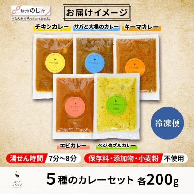 ふるさと納税 名古屋市 《無地熨斗》コーノスパイス スパイスカレー5種セット 各200g |  | 03