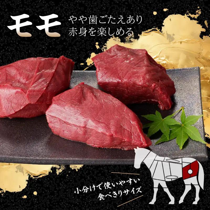 《福岡肥育》国産馬刺したれ付き【モモ】100g×5【冷凍】 176-040