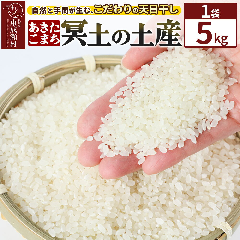 【ふるさと納税】米 あきたこまち 【R7年産新米受付】冥土の土産 5kg×1袋 秋田県 東成瀬村