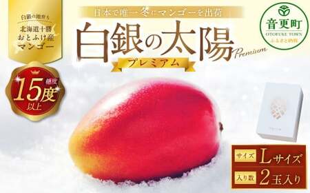 ［先行受付］おとふけ産マンゴー「白銀の太陽プレミアム」Lサイズ×2玉【D17】《2026年11月上旬より発送開始予定》