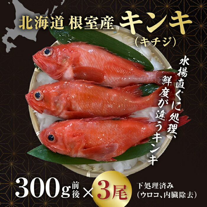 【ふるさと納税】[北海道根室産]キンキ(めんめ、キチジ)300g前後×3尾 C-67001
