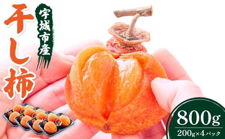 先行予約 干し柿 200g×4パック 合計800g 2025年12月中旬から2026年2月上旬頃発送予定 干柿 柿 ドライフルーツ 自然食品 伝統食 お茶菓子 九州産 熊本県産 宇城市産
