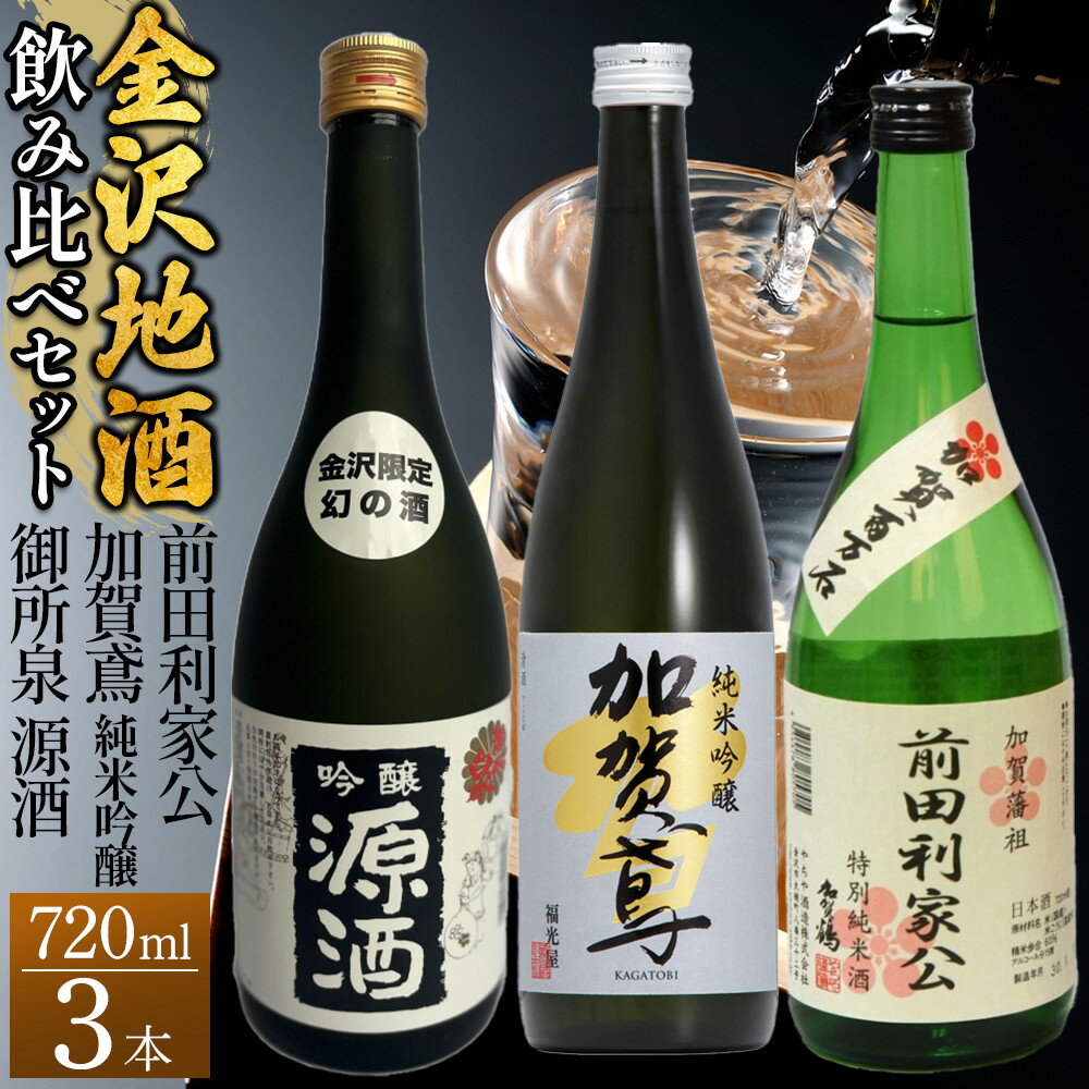 【ふるさと納税】【金沢地酒】飲み比べ3本セット　F