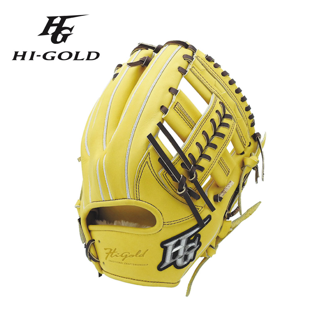 【ふるさと納税】ハイゴールド 硬式野球用グラブ オールポジション用 右投げ SKG-0415SP 30cm 1個 グローブ ステアレザー 牛革 イエロー 黄色 硬式用 高校野球対応 高校生 学生 大人 一般 スポーツ用品 野球 神奈川県 大和市 送料無料