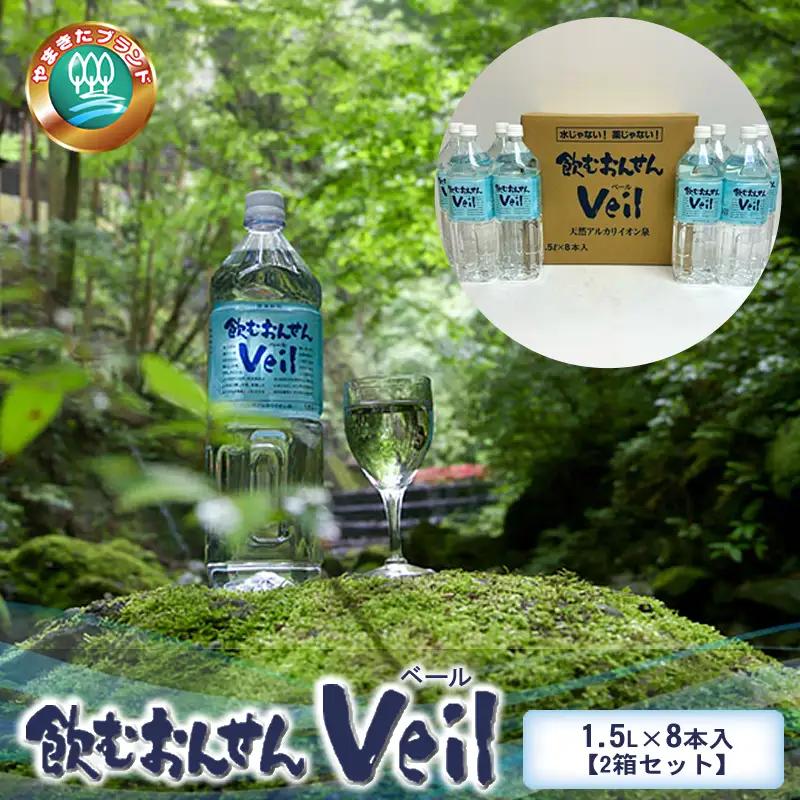 水 10年保存水 飲むおんせんベール1.5L×8本入【2箱セット】【 温泉水 温泉純度100％ 保存水 長期保存 備蓄 水 ミネラルウォーター 災害 災害用 備蓄用 10年 防災 水 保存水 備蓄水 防災用品 神奈川県 山北町 】